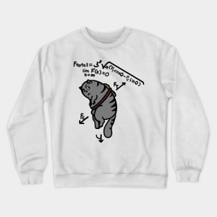 Crazy science antigravity and cats Crewneck Sweatshirt